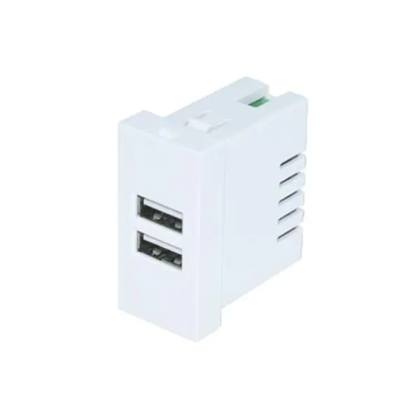 Kétportos A+A típusú USB töltőaljzat, 2.1A modul